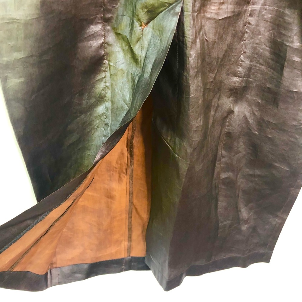 💥PRICE⬇️Vivienne Tam Deep Chocolate 100% Raw Silk Midi Dress - Picture 4 of 6